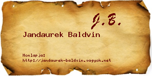 Jandaurek Baldvin névjegykártya